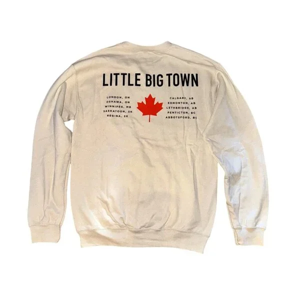 Little Big Town Canada Tour Cream Sweatshirt Medium - Picture 4 of 9